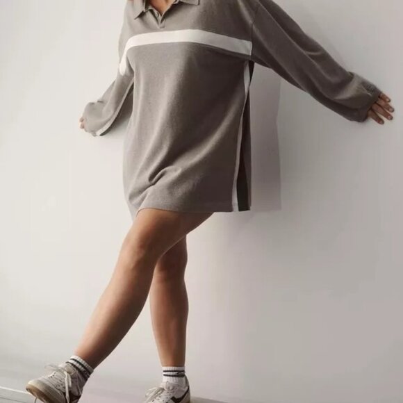 Gola x Anthropologie Team Jersey Mini Dress Floral Graphic Striped XS NWT 276507 - Picture 3 of 12